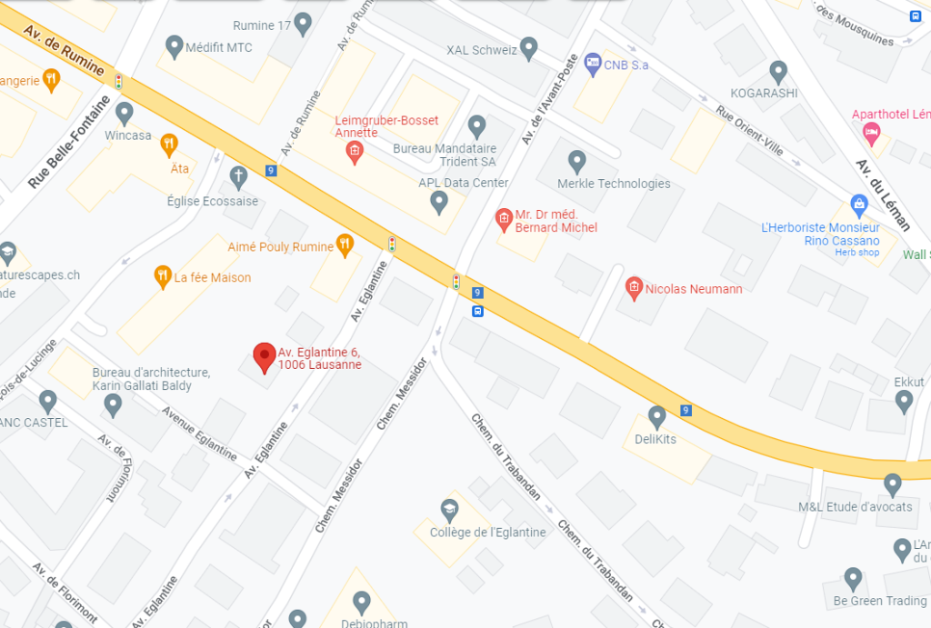 Plan d'accès à l'antenne vaudoise de l'Association découvrir